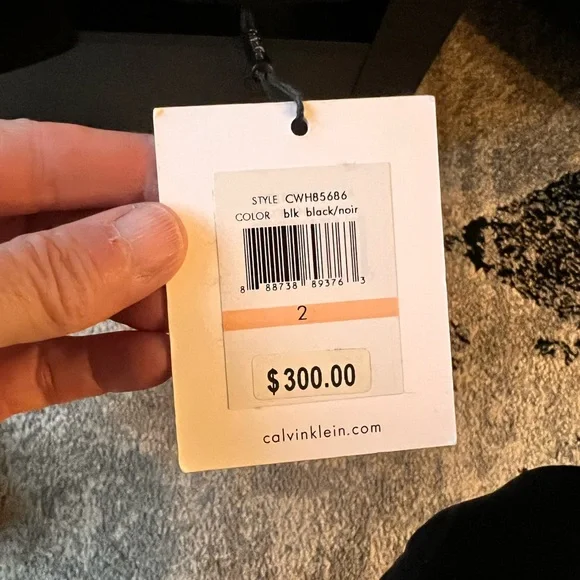 Calvin Klein Black Double-Breasted Trench Coat - Picture 8 of 9